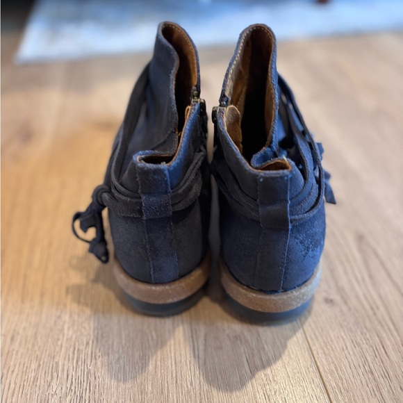 Børn Tarkiln ankle booties in navy blue suede leather 10 - Picture 4 of 10